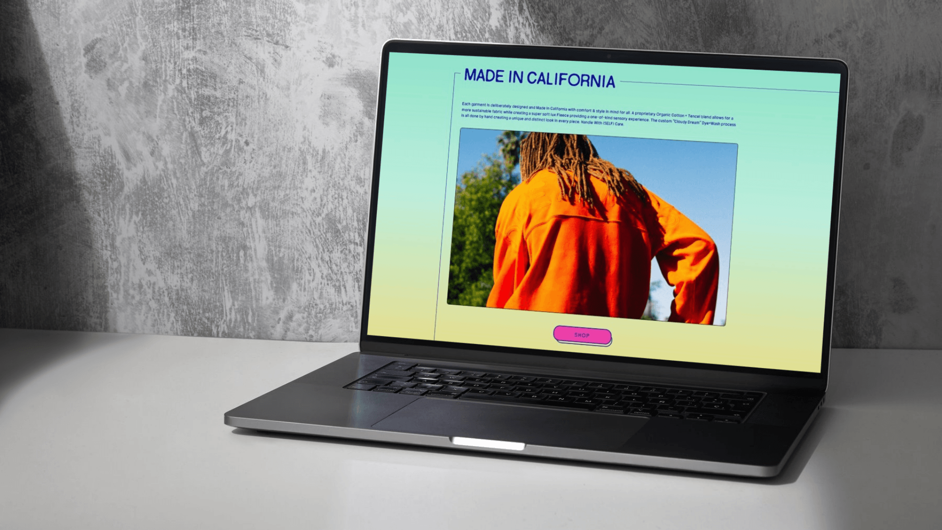 computer and phone mockup of modern website - Flowershop